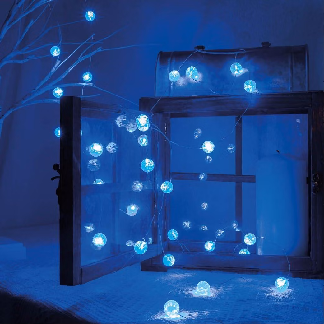 Catena luminosa a LED, lunghezza 3 metri, alimentazione USB + telecomando, 24 funzioni