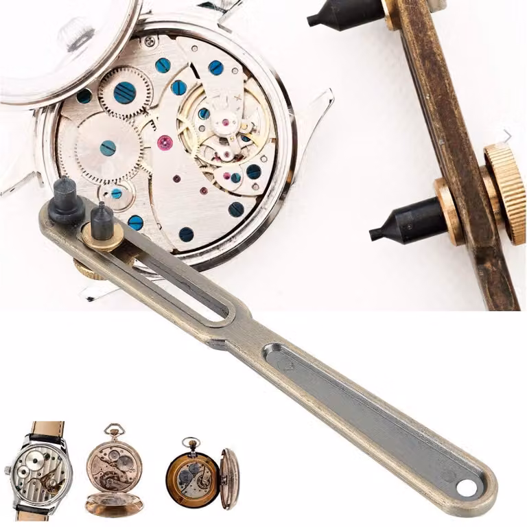 Set di aperture per casse di orologi, composto da 2 pezzi, con diametro di apertura massimo di 50 mm, per la riparazione di orologi