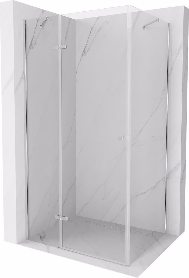 Mexen Roma cabina doccia con porta a battente 120 x 100 cm, trasparente, cromo - 854-120-100-01-00