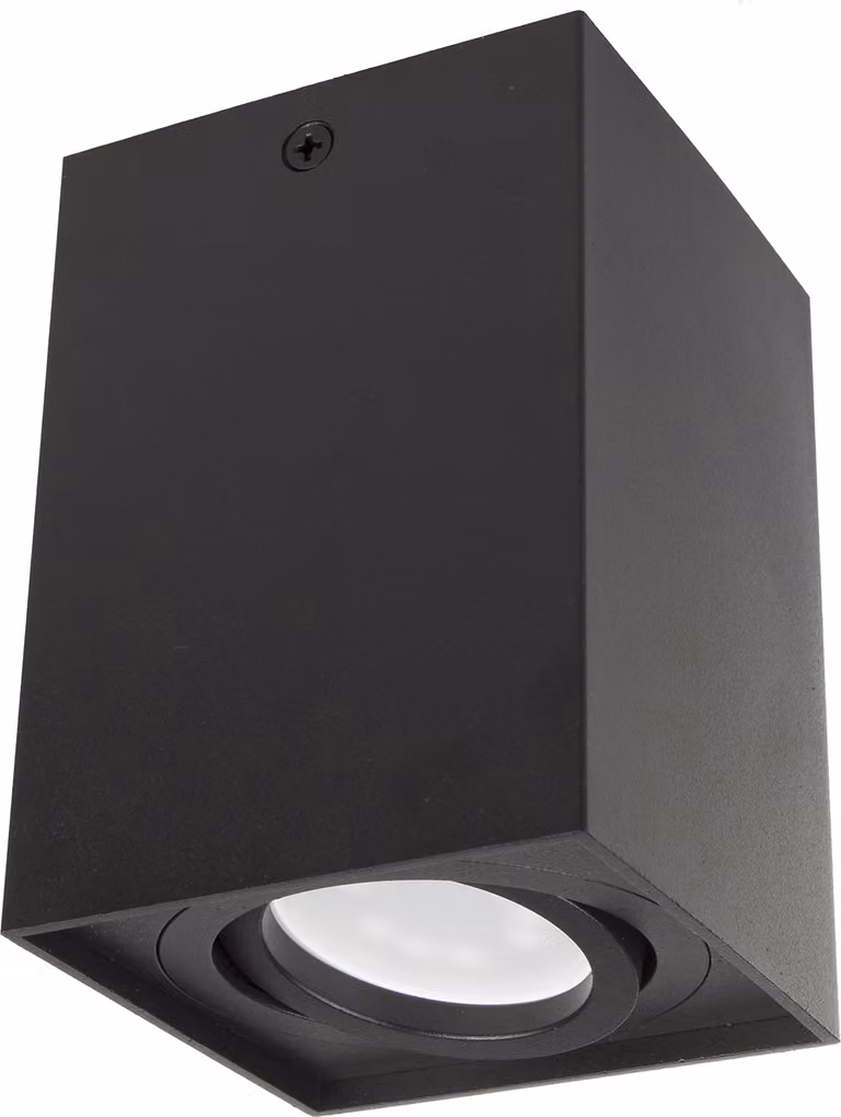 Plafoniera con attacco GU10 per lampade a LED e alogene fino a 40W Plafoniera orientabile Alluminio nero, angolare