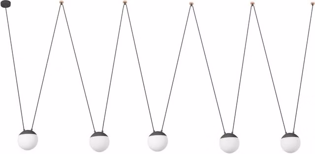Faro Barcelona 28376-5L - MINE SPACE 5L Sospensione grigia