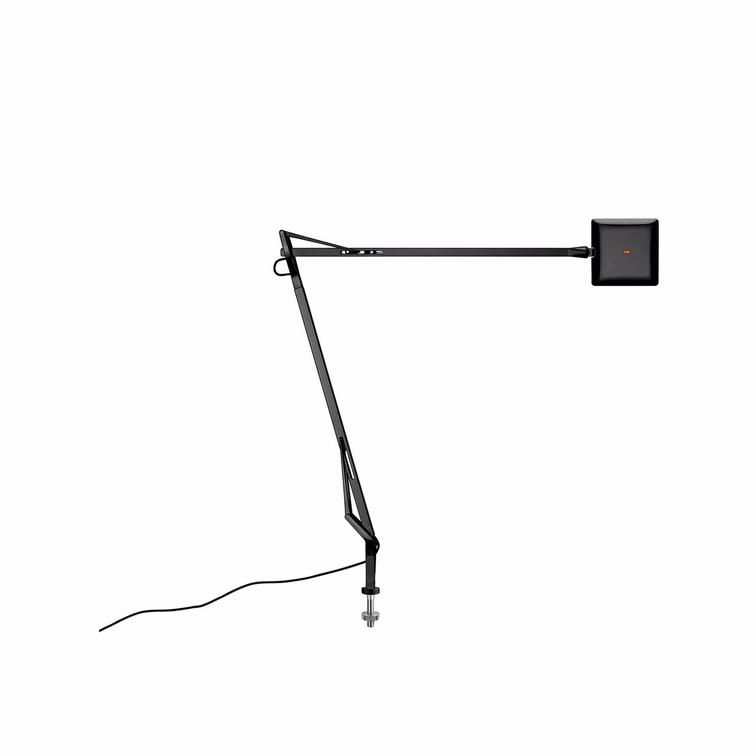 Flos - Kelvin Edge Desk support (visible cable) - Lampada da tavolo - Nero