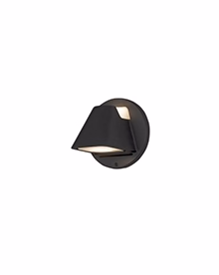 Hild applique 2xGU10 nero, vetro satinato