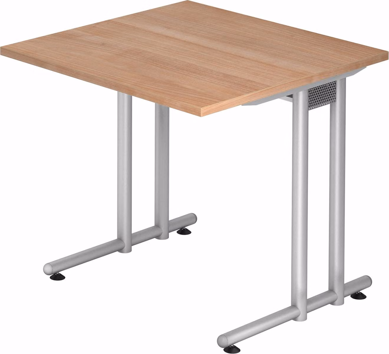 bümö Scrivania Serie-N - Dimensioni: 80 x 80 cm, Decorazione: Noce