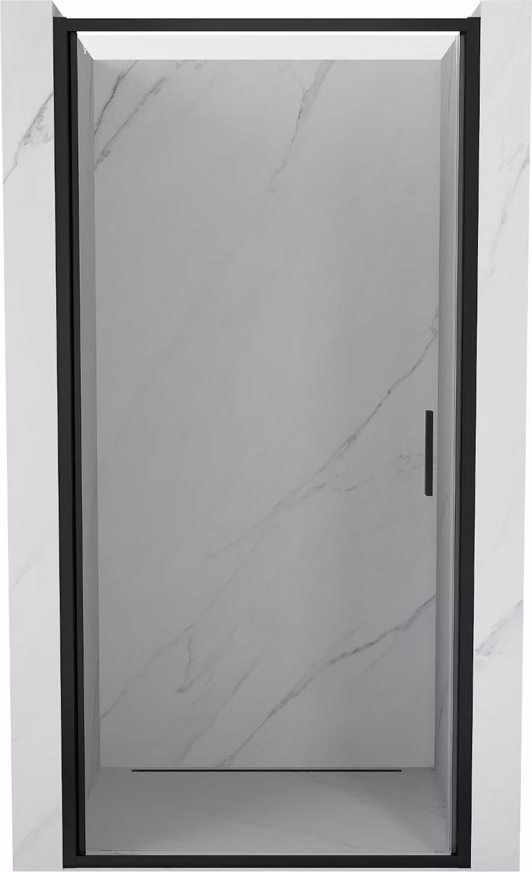 Mexen Exo porta doccia battente 80 cm, trasparente, nero - 817-080-000-70-00