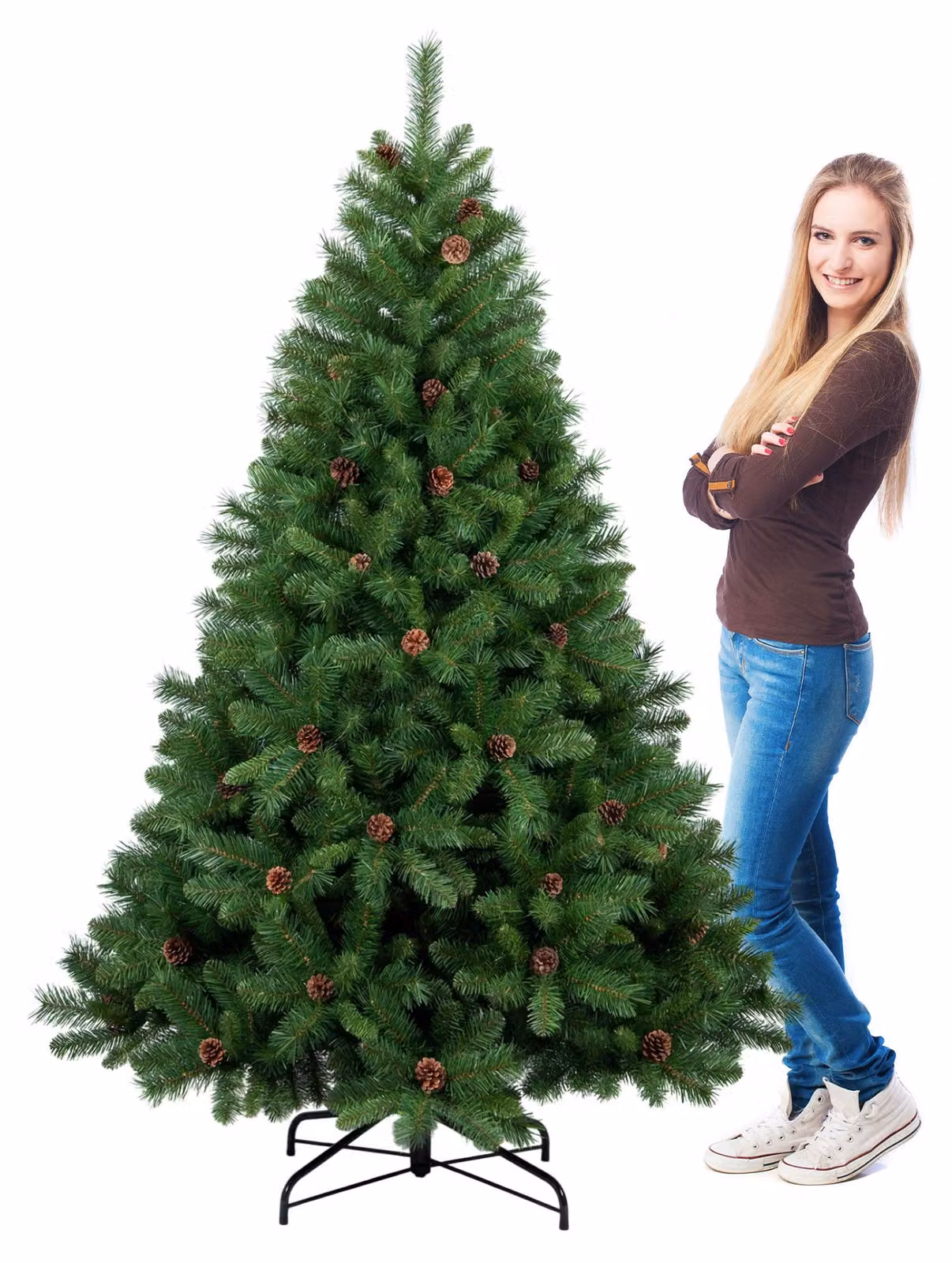 Boho - Albero di Natale con pigne in PVC ø111x180H cm, 697 Punte
