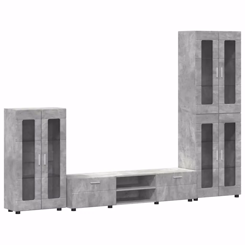 Set mobile TV moderno vidaXL FLORIN in 3 pezzi Grigio, L/P/H: 150 x 39 x 30 cm – 2