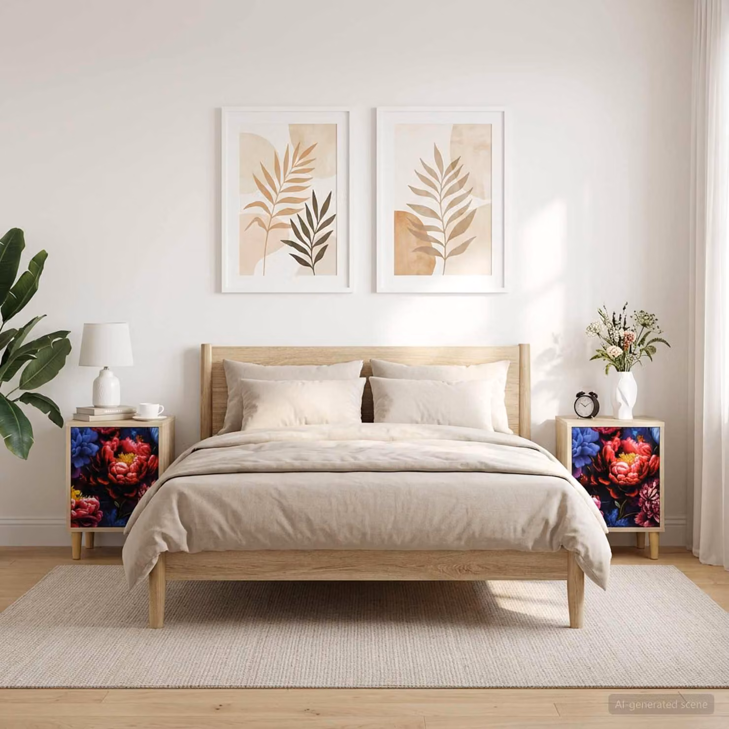 Set di 2 Armadi da Notte vidaXL KIEL in Rovere Sonoma, L 36 cm x P 33 cm x H 50 cm