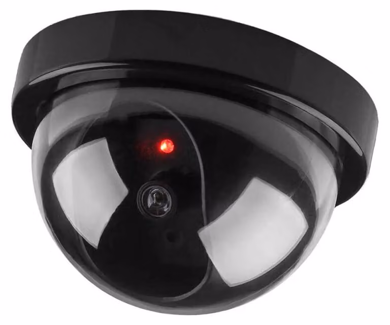 Verk 13004 Telecamera di sicurezza fittizia rotonda LED IR nero