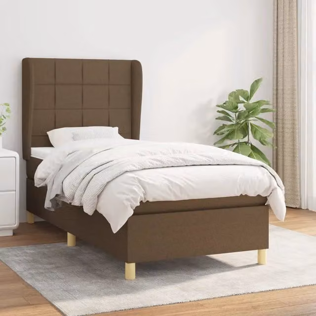 Letto Ibrido con Giroletto a Molle e Materasso vidaXL, Marrone e Bianco, L/P/H: 80 x 200 cm – 1