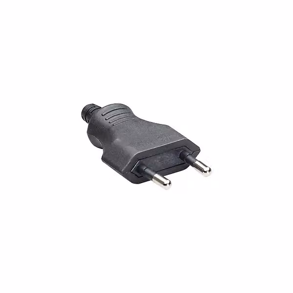 BACHMANN Euroflachstecker schwarz, Schraubanschluss VE 3 Stk. im Polybeutel