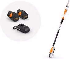 Svettatoio tagliarami Stihl con asta telescopica Hta 30.0, 10,8V, 2 batterie da 2,6Ah, colore arancione