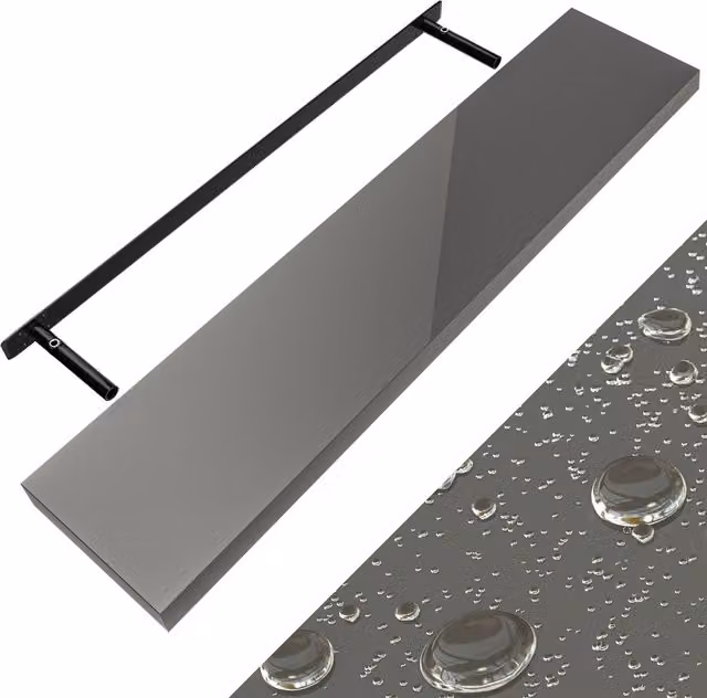Mensola da parete CASARIA grigio lucido L: 110 cm – 1