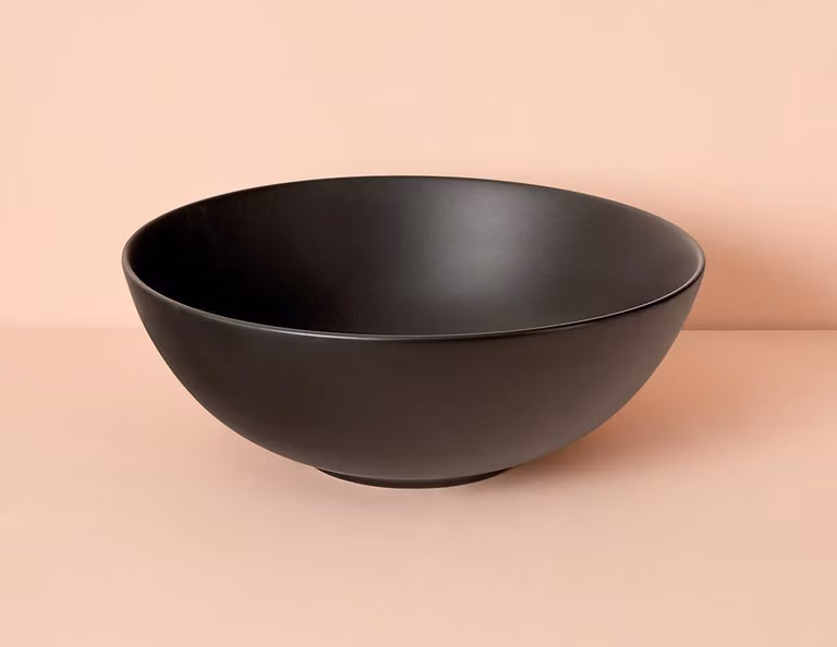 SANYCCES PADOVA Lavabo da appoggio Ø 39,5 cm x 14h con valvola a stelo click-clack, nero opaco