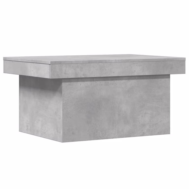 Tavolino in cemento grigio 80x55x40 cm materiale a base di legno