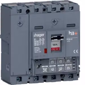 Hager Interruttore di potenza h3+ P160 LSI 4x100A 70kA HES101JC