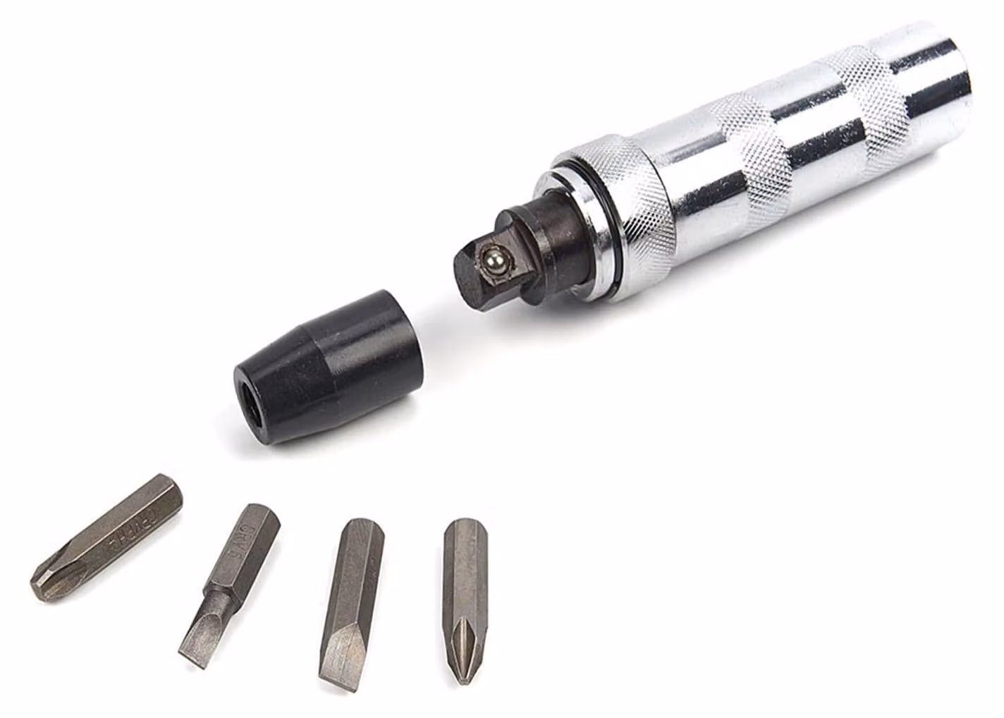 Set-kit di cacciavite professionale a impatto con 4 inserti, giravite a percussione impugnatura a mano, attacco 1/2" Hbm