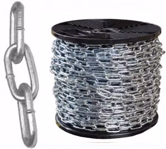 Catena Genovese Aref in acciaio zincato color argento, diametro: 19 mm, lunghezza: 4,0 m – 1