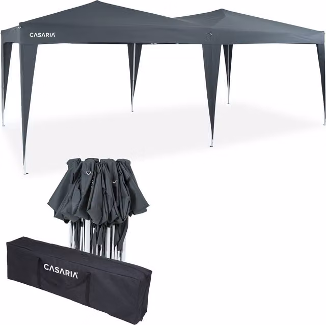 Gazebo da giardino Deuba antracite L: 600 cm, P: 300 cm, H: 210 cm – 1