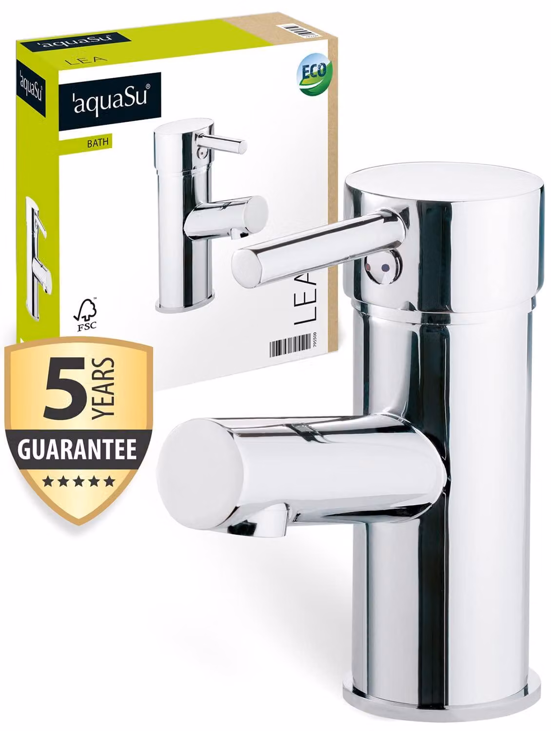 Miscelatore monocomando per lavabo, finitura cromata, cartuccia in Vetroceramica, corpo in ottone