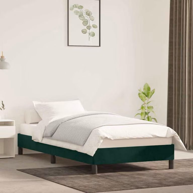 vidaXL Giroletto in Velluto Verde Senza Materasso L: 80 cm, P: 200 cm