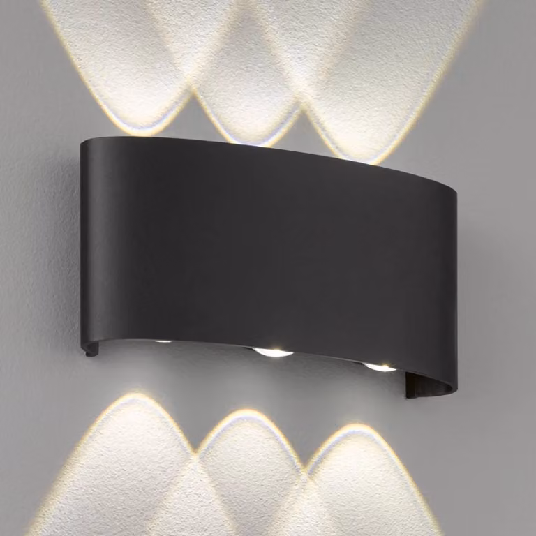 FISCHER & HONSEL Applique da esterni a LED Berlin, Nero, Metallo, Moderno, Applique LED da esterni