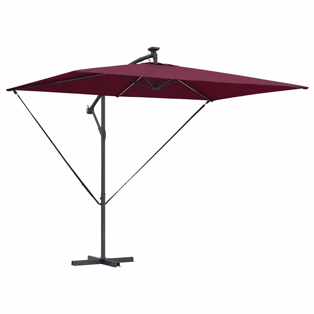 Ombrellone a braccio laterale Videx in poliestere e alluminio, L: 294 cm, P: 200 cm, H: 270 cm – 2