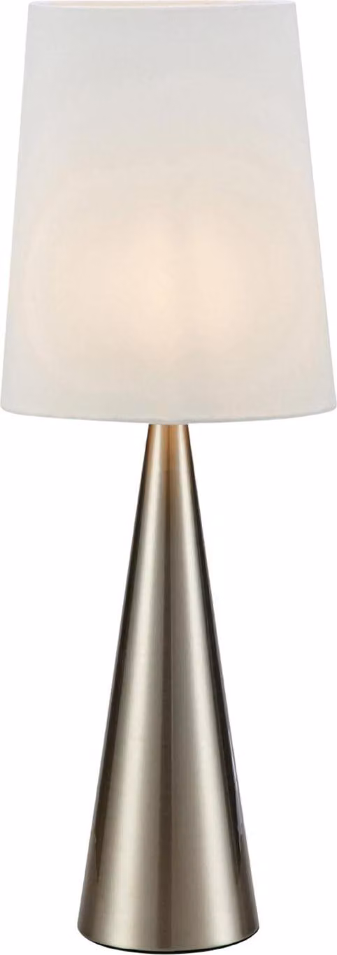 Markslöjd Conus, lampada da tavolo in acciaio con paralume in lino 64 cm