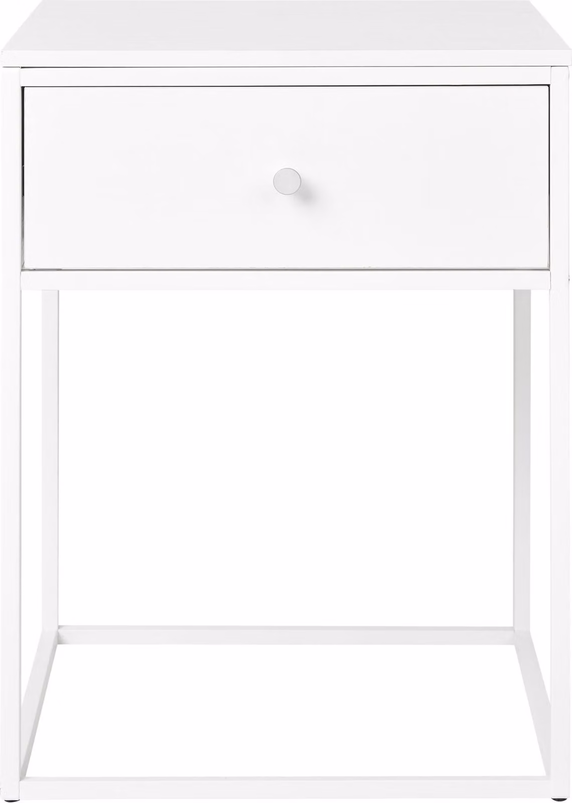 Tavolino angolare Vita 1 cassetto bianco.