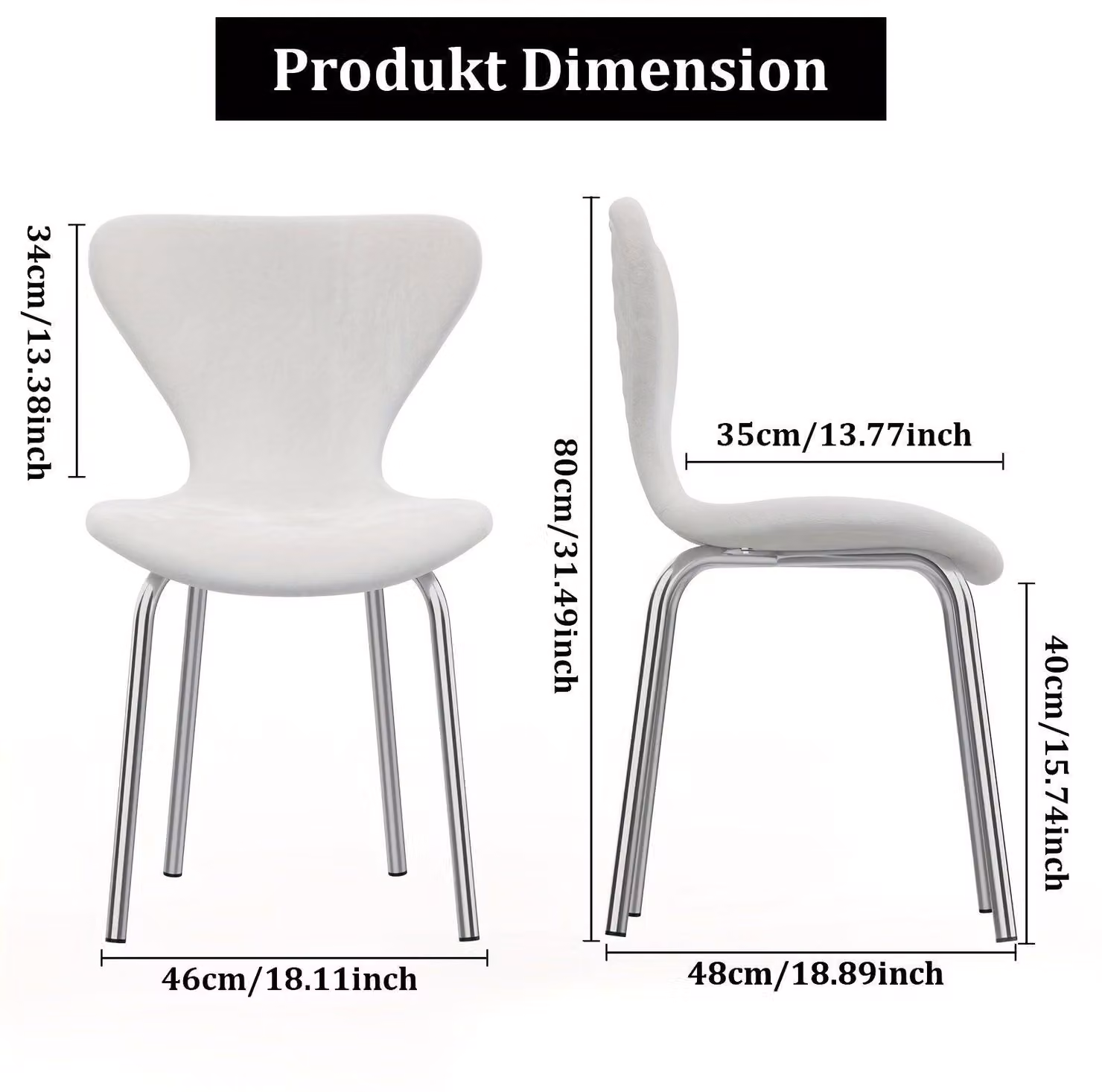 Sedia da ufficio - Sedia per ufficio - Sedia da pranzo - Sedia girevole - Set di 2 sedie - Design ergonomico