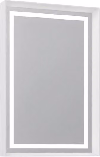 Specchio decorativo in legno "Craft 60 x 90 v2" - 60 x 10 x 90 cm - Bianco opaco