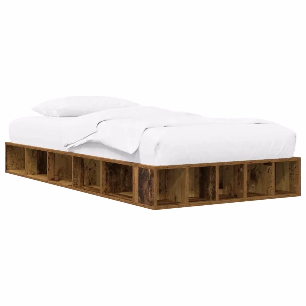 Letto con contenitore a sollevamento vidaXL in legno color marrone L 80 cm x P 200 cm – 2