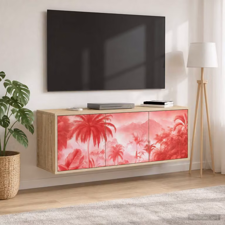 Mobile TV da parete vidaXL AACHEN in Rovere Sonoma, L 102 x P 33 x H 40 cm