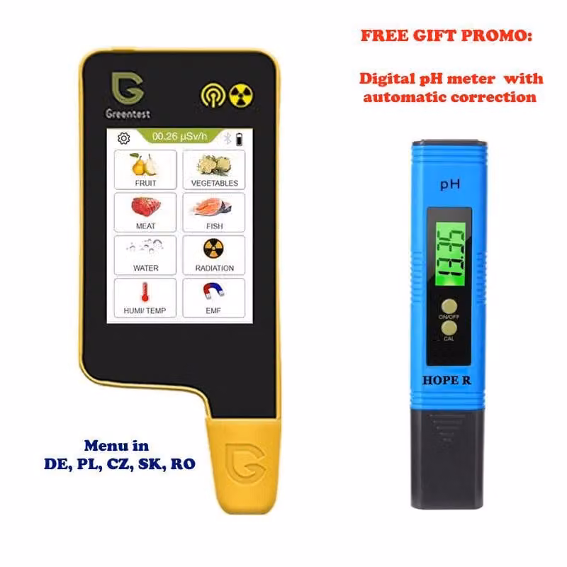 Greentest ECO 8 Tester digitale per la misurazione della concentrazione di nitrati in frutta, verdura, carne, pesce, radiazioni nucleari ed elettromagnetiche