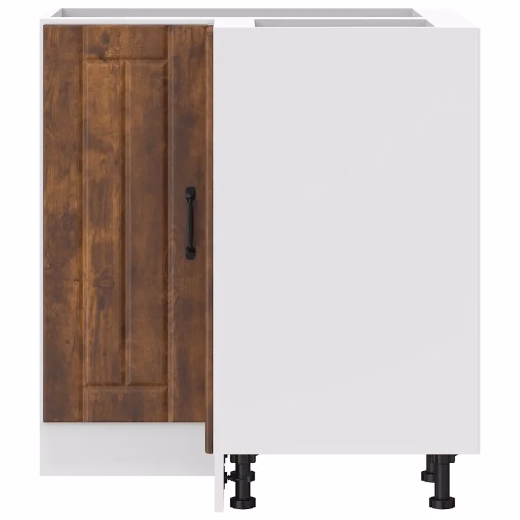 Mobile angolare da cucina Lucca HELLOSHOP26 in legno composito rovere affumato marrone L/P/H: 75,5 x 75,5 x 81,5 cm – 2