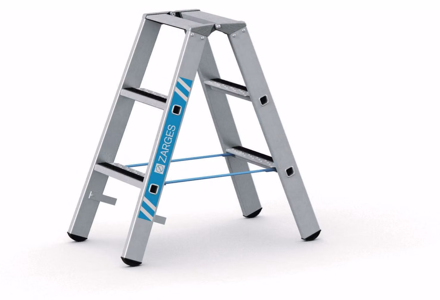 Zarges Leichtmetall-Stufen-Stehleiter R13step B (2x3 Stufen beidseitig begehbar)