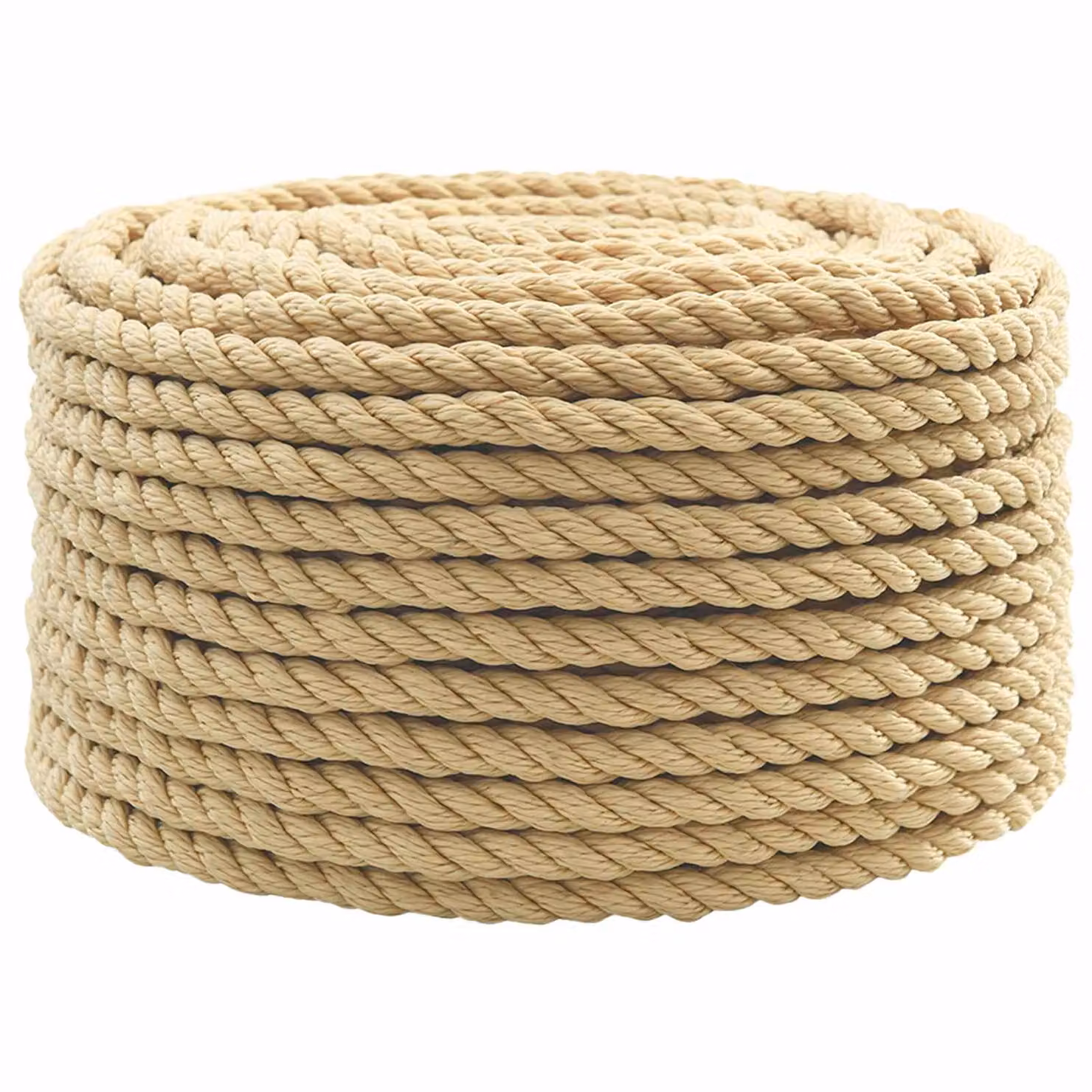 Corda multiuso vidaXL in plastica beige e marrone, diametro 14 mm, lunghezza 100 m