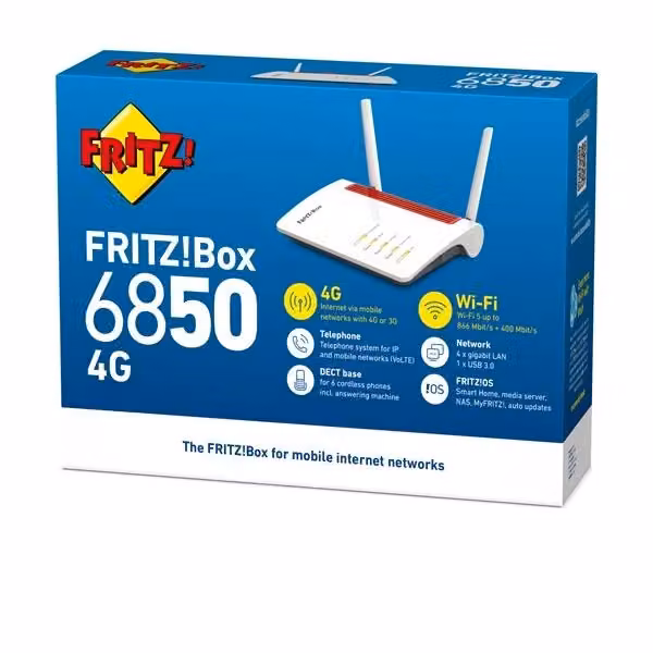 Modem-Router AVM FRITZ! Box 6850 4G Dual-Band WiFi 5 Bianco – 3