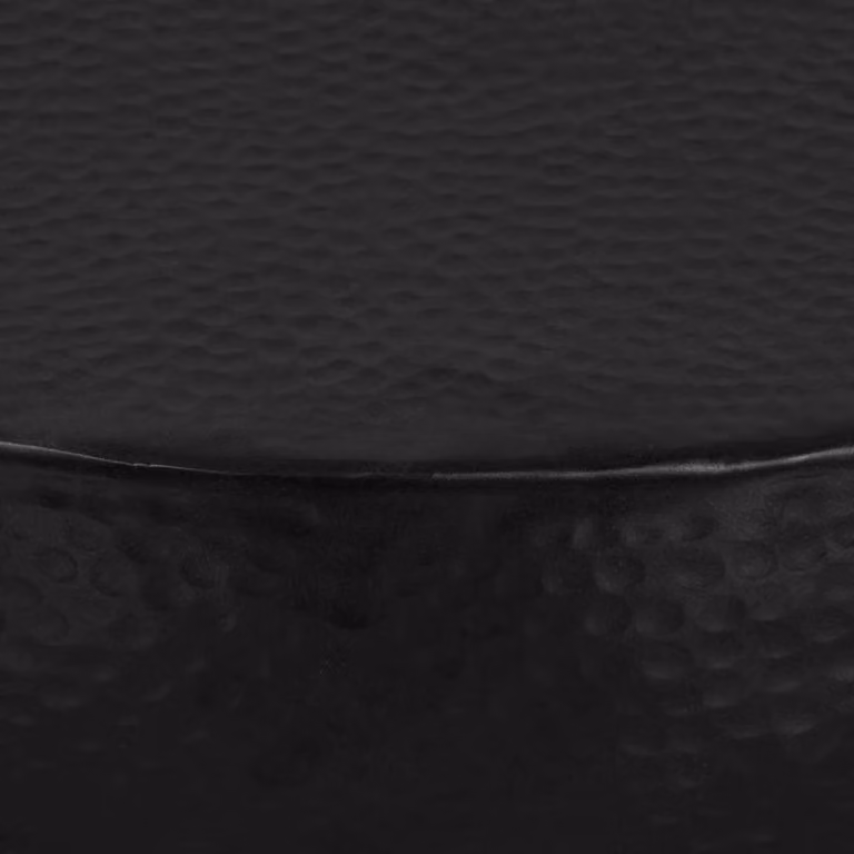 vidaXL Tavolino in alluminio martellato 70 x 30 cm Nero