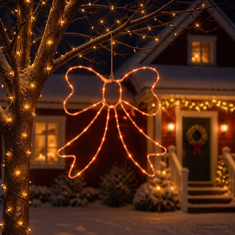vidaXL Fiocco di Natale luminoso LED LOVIISA 70 LED Rosso 50 x 51 cm