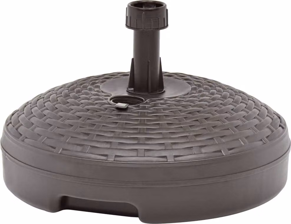 Maison Exclusive - Portaombrelli da esterno, colore sabbia/acqua, capacità 20 litri, plastica effetto rattan, colore marrone