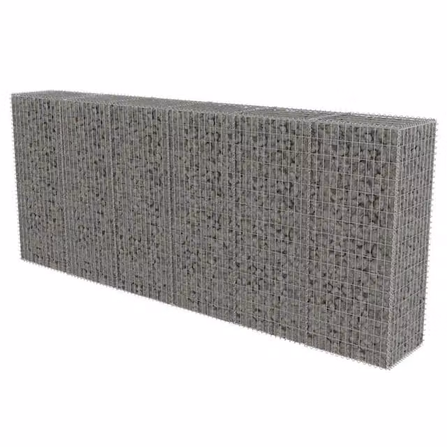 Gabbione con Copertura in Acciaio Zincato 300x50x150 cm
