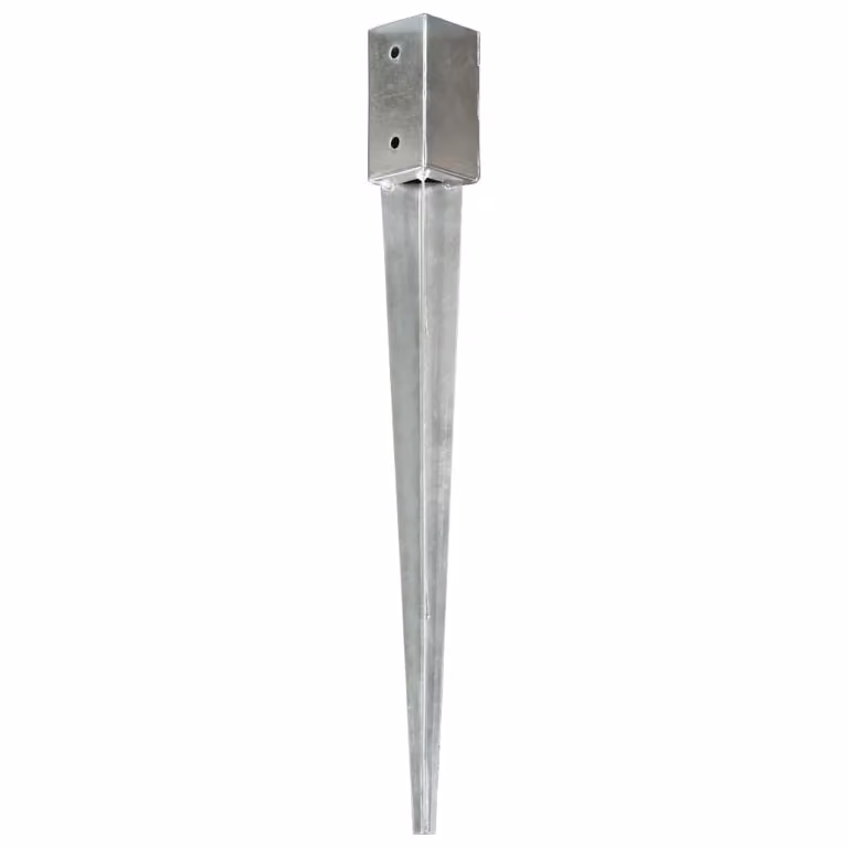 Picchetti di Terra 12 pz Argento 7x7x75 cm Acciaio Galvanizzato