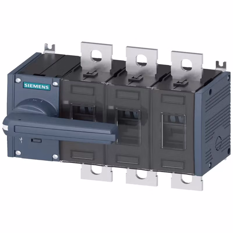 Interruttore sezionatore SIEMENS grigio 500 A, 6 contatti di chiusura, 4 di apertura, 2 di apertura Siemens 3KD44320PE100