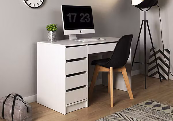 Scrivania Scrivania per computer Scrivania per PC 120x55cm bianco