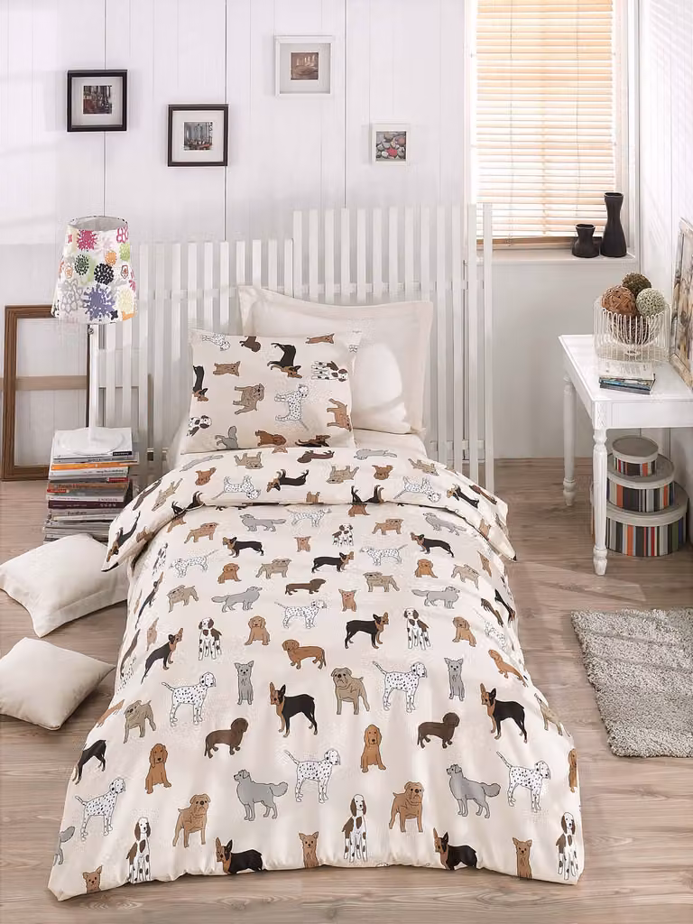 L'Essentiel Linge de Maison, Begonvilla- EPJ3183, Crema, Copriletti, 65% cotone / 35% poliestere