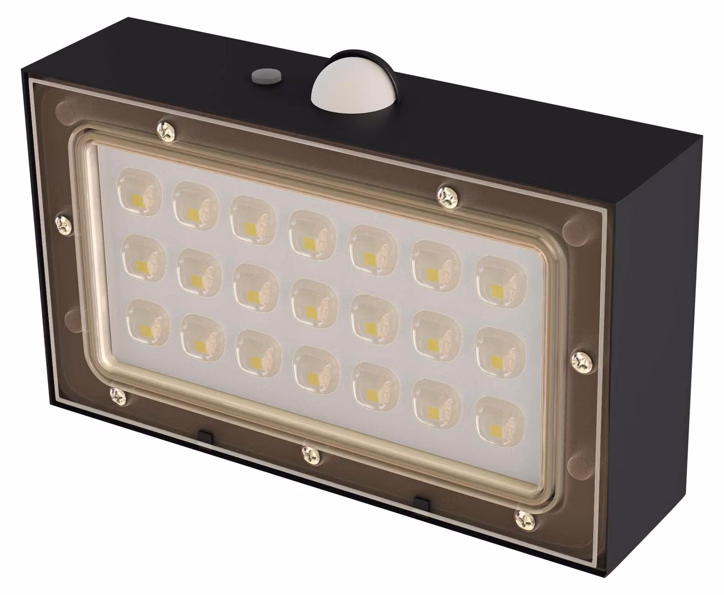 EMOS Lampada solare a LED BRIXO con rilevatore di movimento, per casa/giardino con luce ambiente, portata del sensore 6m/120°, 350lm, bianco neutro, nero, ZG162S