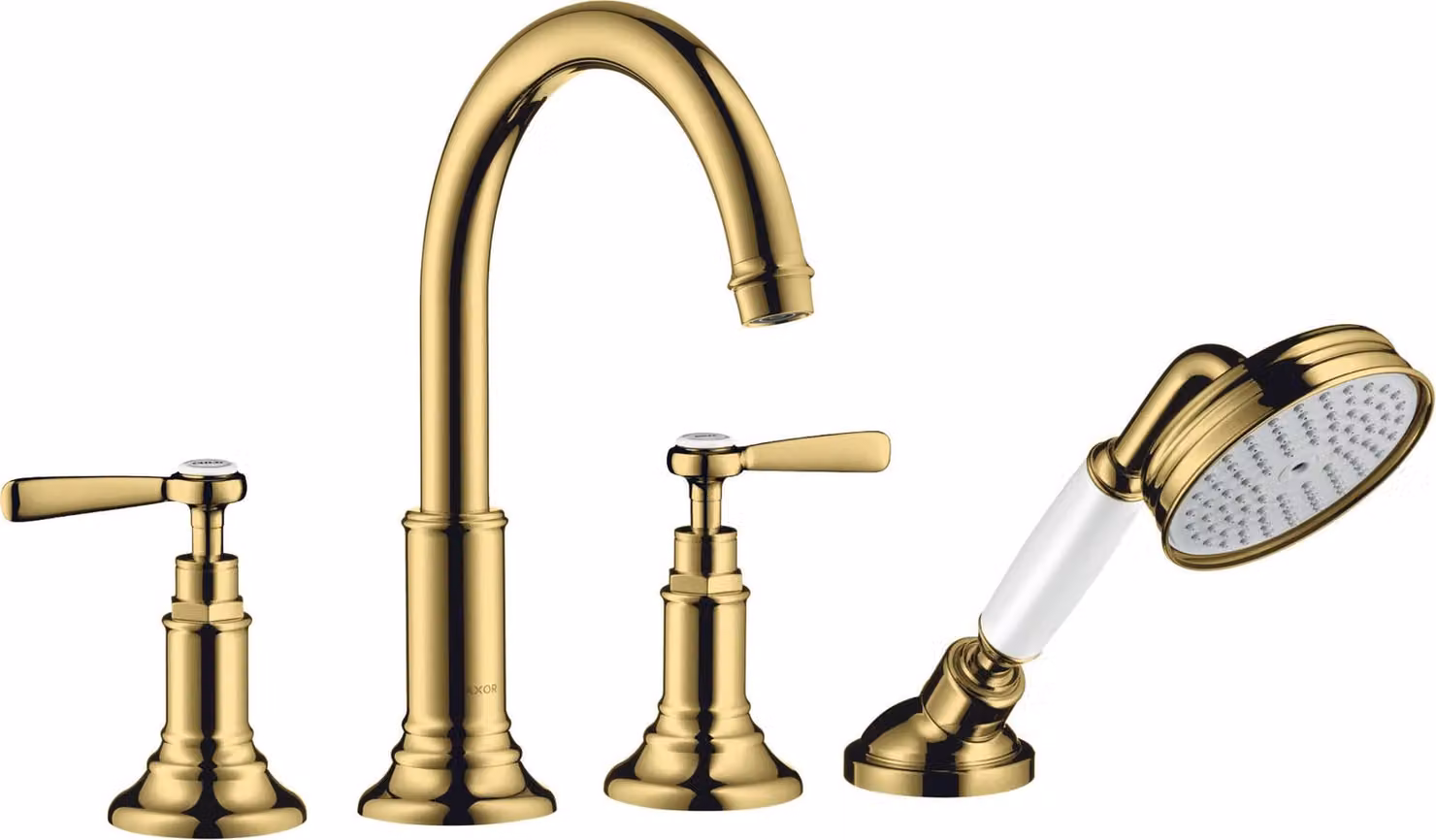 hansgrohe AXOR AXOR Montreux 4 trous pour bordure de carrelage, béqu'illes, projection 196mm, 16554990, 16554990