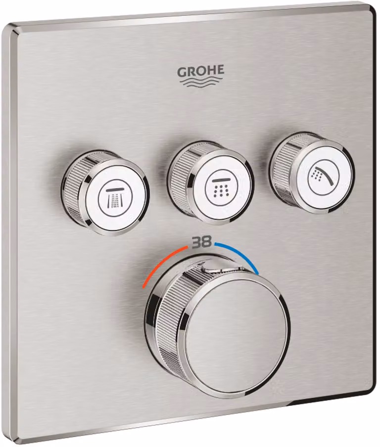GROHE Grohtherm SmartControl 100 x 100 mm miscelatore termostatico per doccia acciaio inox 29126DC0