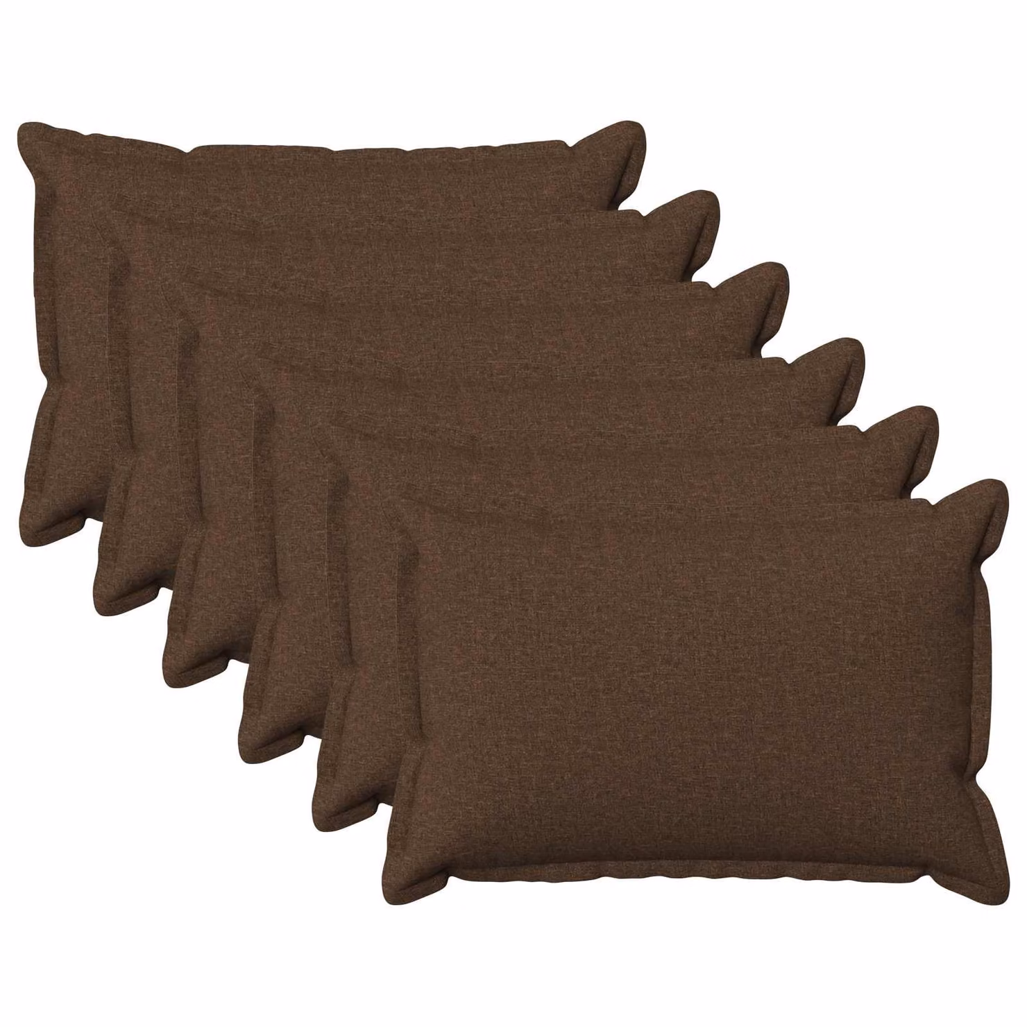 Set di 6 federe vidaXL HOUTEN marroni in poliestere, L 60 cm x P 40 cm